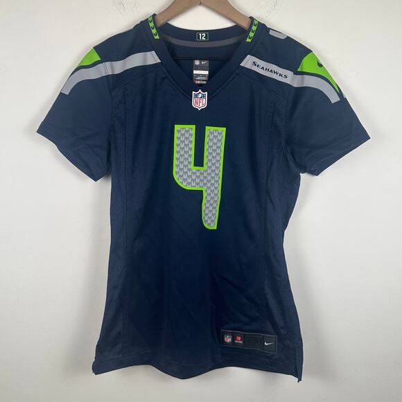 Nike Womens NFL Football Seattle Seahawks Stephen Hauschka #4 Blue Jersey Small - Picture 1 of 7
